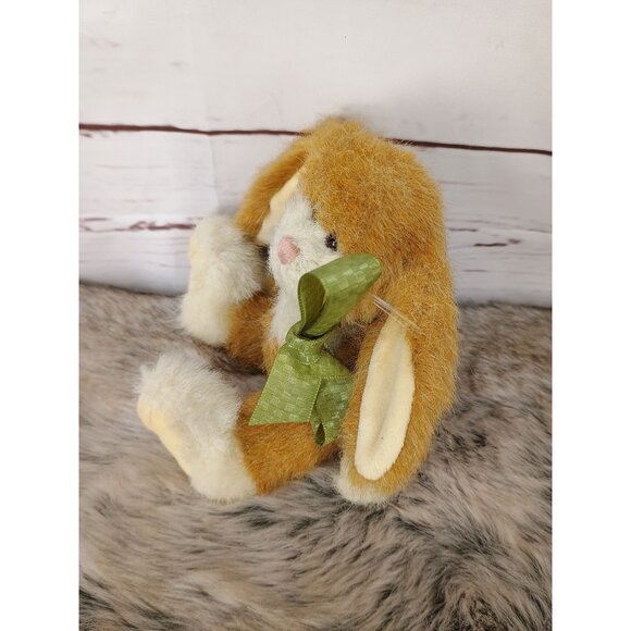 Boyds Bears Plush Bunny With Green Bow 1998-2000 Collectible - Picture 7 of 7